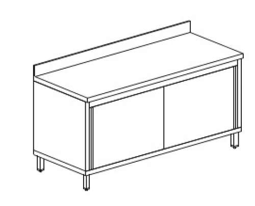 Masa dulap inox cu rebord model-STNA 70-100
